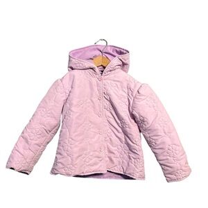 Kids Pink Quilted Puffer Jacket